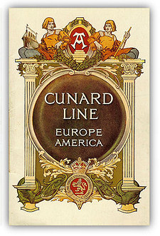 Passenger List from the Cunard liner R.M.S. Aquitania