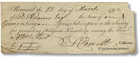 Image of Receipt from 1792