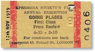 Image of Going Places exhibition ticket