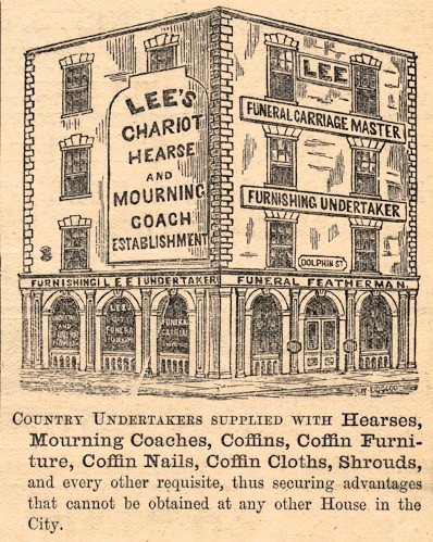 Image of advert mentioning funeral featherman