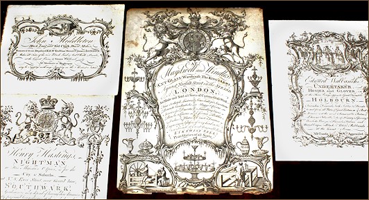 Image of 18th century trade cards