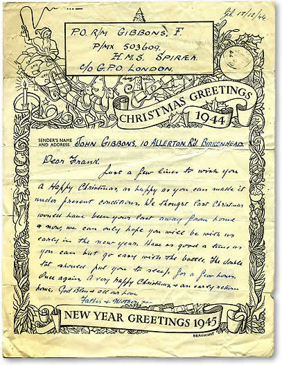 Airgraph for Christmas & New Year 1944/45