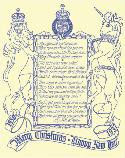 Christmas and New Year greeting card for 1936/37