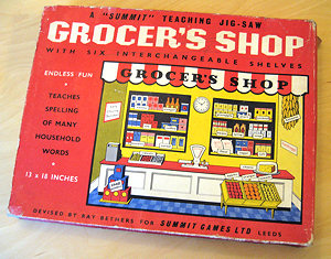 Image of Grocer's Shop jigsaw box circa 1960
