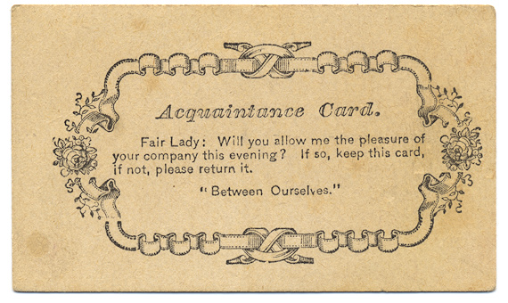 Acquaintance card