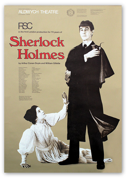 Image poster for RSC production of Sherlock Hilmes 1974