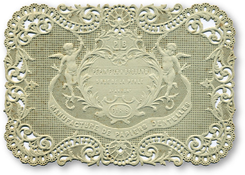Image of paper lace manufacturer's trade card