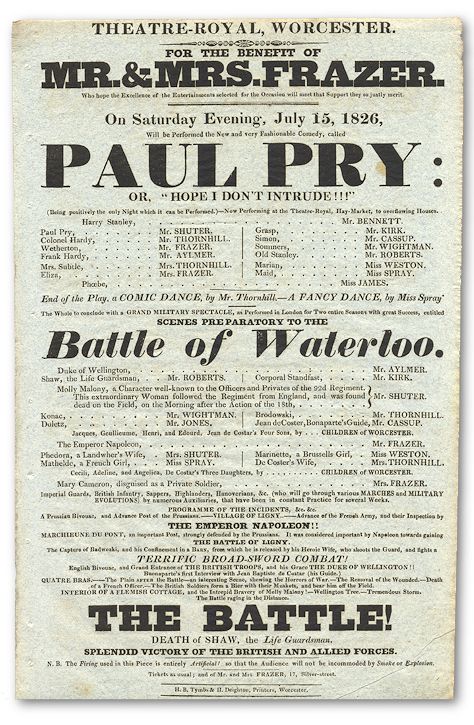 Image of Theatre Royal playbill 1826