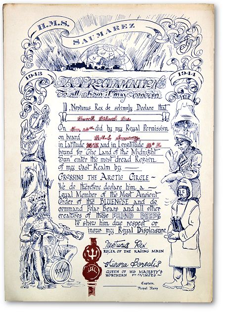 Image of Order of the Blue Nose certificate