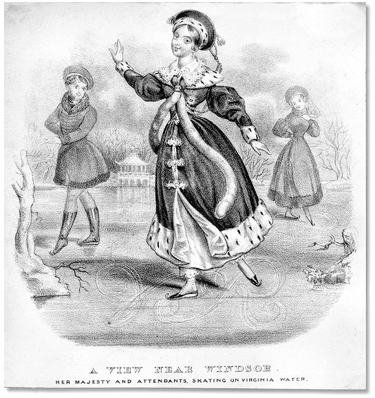Image of Queen Victoria skating at Virginia Water