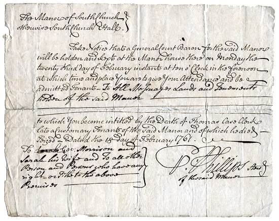 General Court Baron document