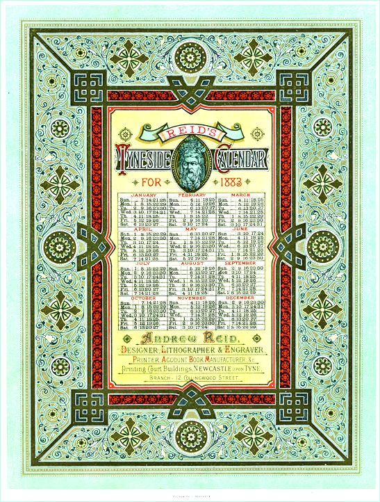 Image of Reid's Tyneside calendar 1883