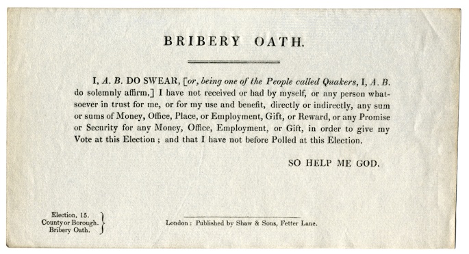 Image of Bribery Oath