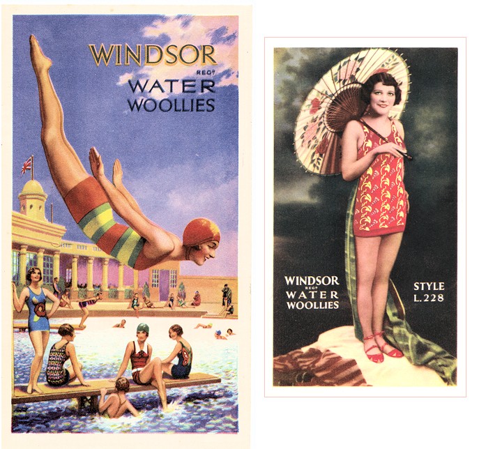 Bathing costume advertising leaflet