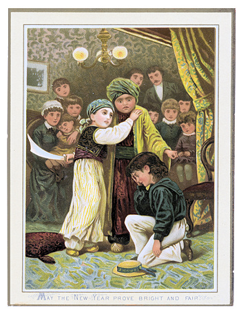 Victorian New Year card